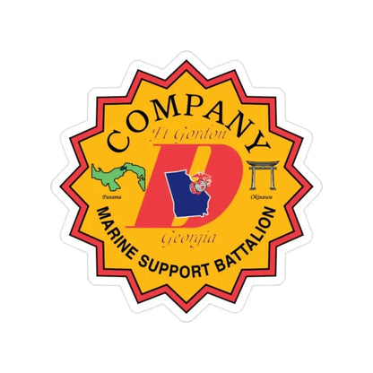 Company D Georgia (USMC) Transparent STICKER Die-Cut Vinyl Decal - The Sticker Space