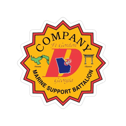 Company D Georgia (USMC) Transparent STICKER Die-Cut Vinyl Decal - The Sticker Space