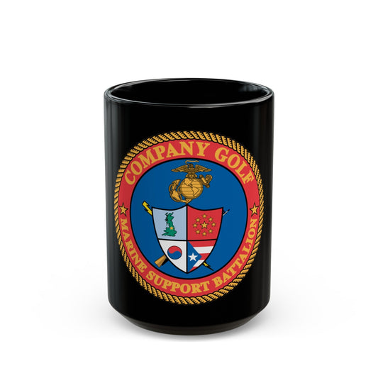 Company Golf (USMC) Black Coffee Mug-15oz-The Sticker Space