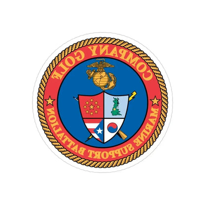 Company Golf (USMC) REVERSE PRINT Transparent Die-Cut STICKER - The Sticker Space