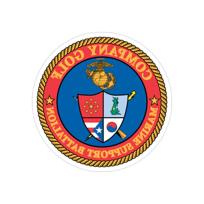 Company Golf (USMC) REVERSE PRINT Transparent STICKER-3" × 3"-The Sticker Space