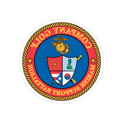 Company Golf (USMC) REVERSE PRINT Transparent STICKER-4" × 4"-The Sticker Space