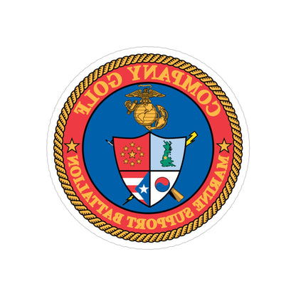 Company Golf (USMC) REVERSE PRINT Transparent STICKER-5" × 5"-The Sticker Space