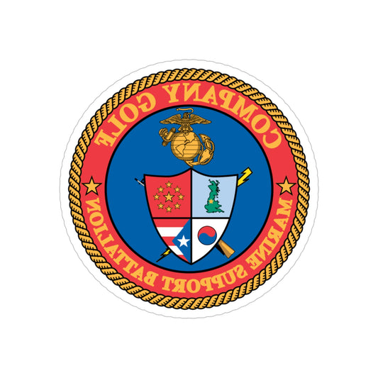 Company Golf (USMC) REVERSE PRINT Transparent STICKER-6 Inch-The Sticker Space