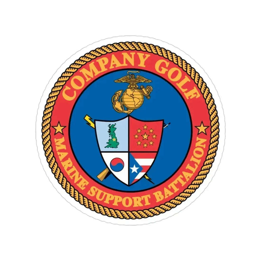 Company Golf (USMC) Transparent STICKER Die-Cut Vinyl Decal 4 Inch - The Sticker Space