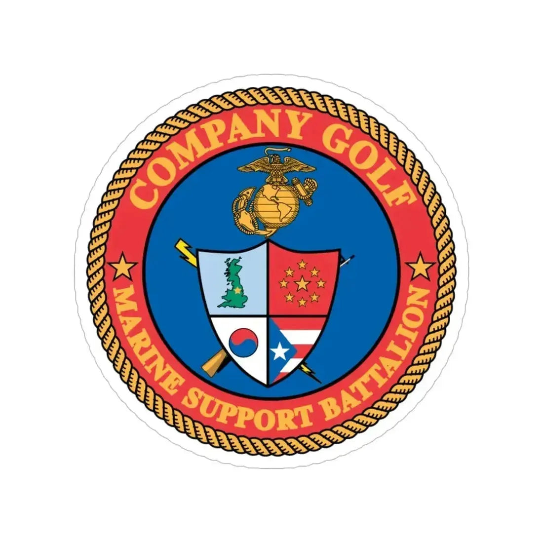 Company Golf (USMC) Transparent STICKER Die-Cut Vinyl Decal 5 Inch - The Sticker Space