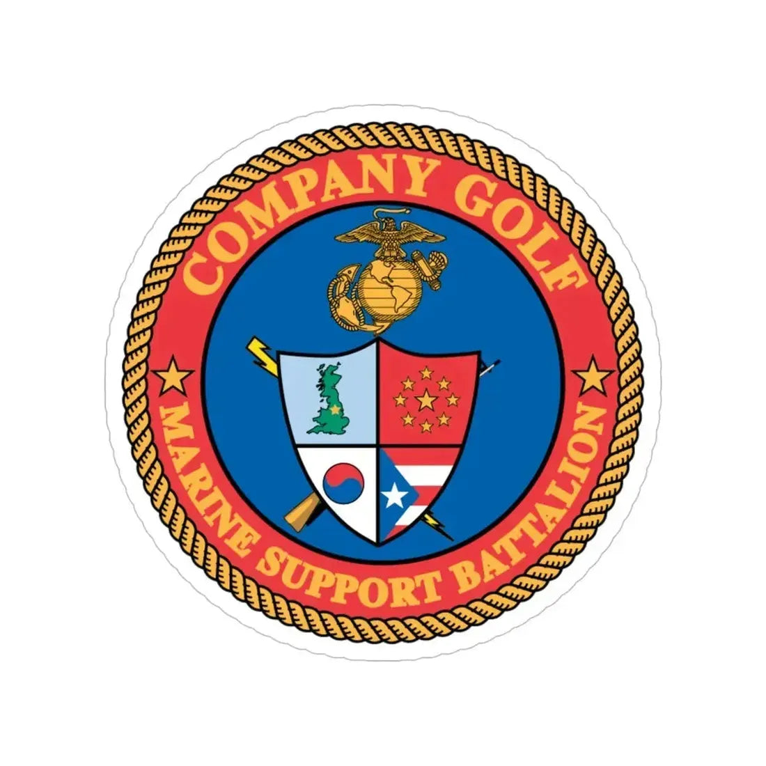 Company Golf (USMC) Transparent STICKER Die-Cut Vinyl Decal 5 Inch - The Sticker Space