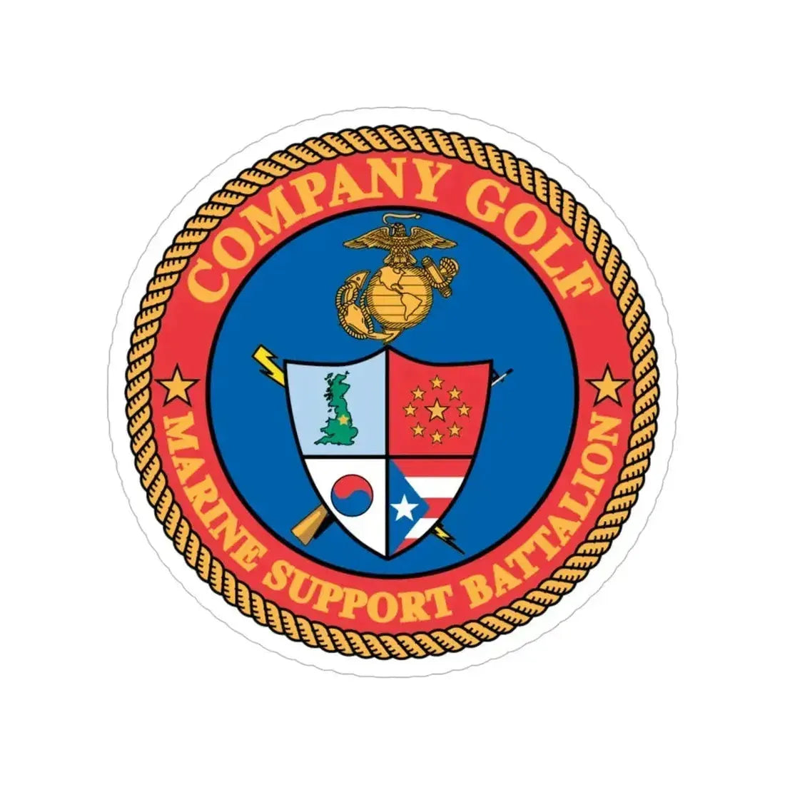 Company Golf (USMC) Transparent STICKER Die-Cut Vinyl Decal 6 Inch - The Sticker Space