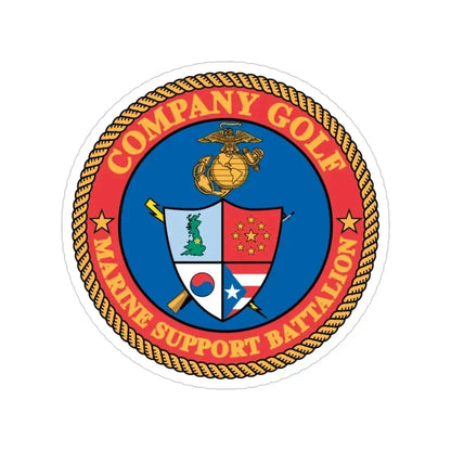 Company Golf (USMC) Transparent STICKER Die-Cut Vinyl Decal 6 Inch - The Sticker Space