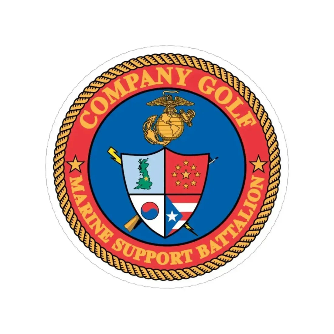 Company Golf (USMC) Transparent STICKER Die-Cut Vinyl Decal - The Sticker Space