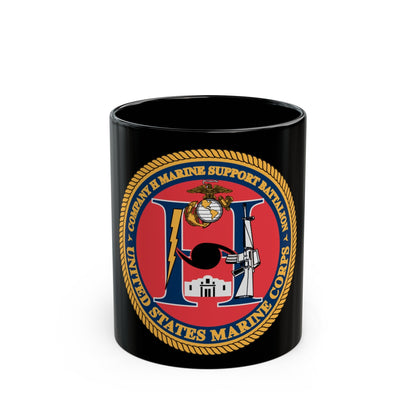 COMPANY H MARINE (USMC) Black Coffee Mug-11oz-The Sticker Space