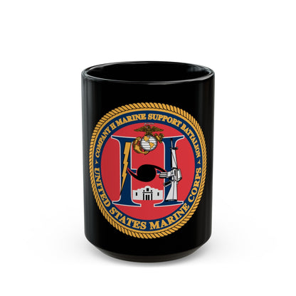 COMPANY H MARINE (USMC) Black Coffee Mug-15oz-The Sticker Space