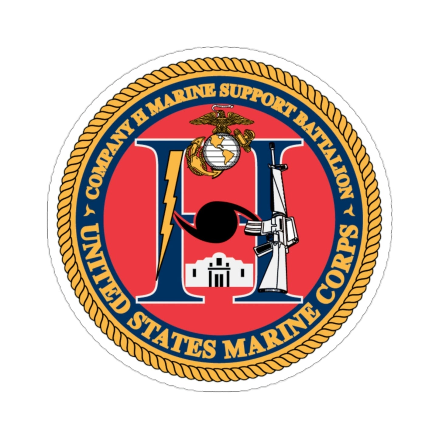 COMPANY H MARINE (USMC) STICKER Vinyl Die-Cut Decal-2 Inch-The Sticker Space