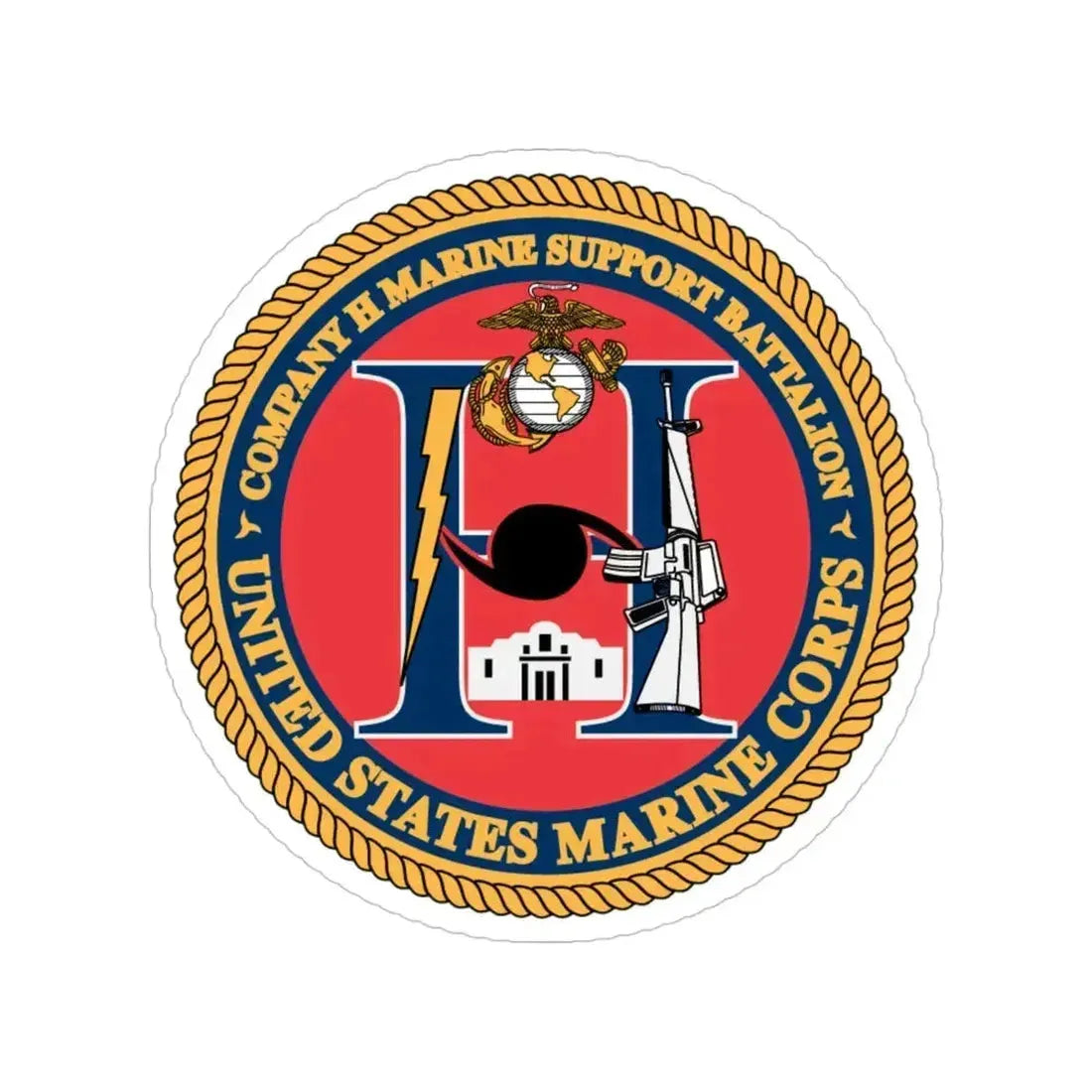 COMPANY H MARINE (USMC) Transparent STICKER Die-Cut Vinyl Decal 4 Inch - The Sticker Space