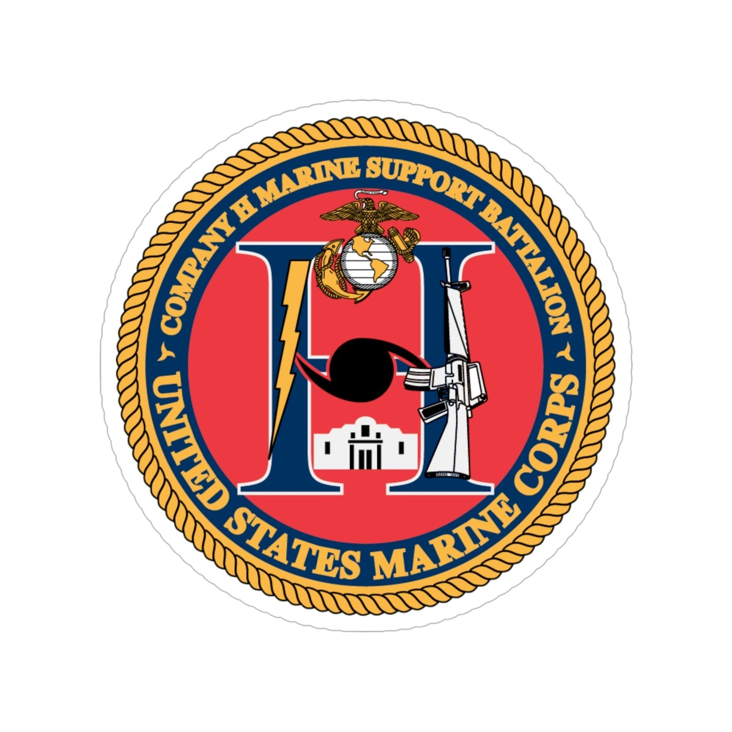 COMPANY H MARINE (USMC) Transparent STICKER Die-Cut Vinyl Decal-6 Inch-The Sticker Space