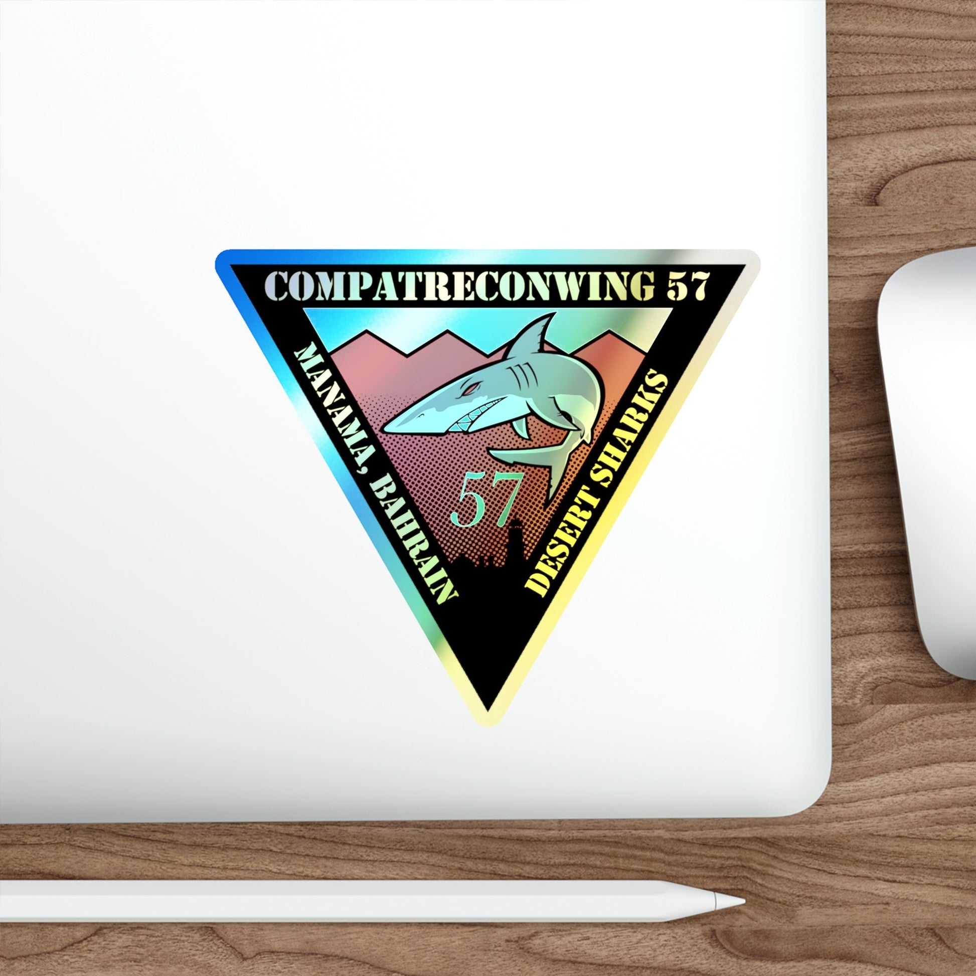 COMPATRECONWING 57 Commander Patrol and Reconnaissance Wing 57 (U.S. Navy) Holographic STICKER Die-Cut Vinyl Decal-The Sticker Space