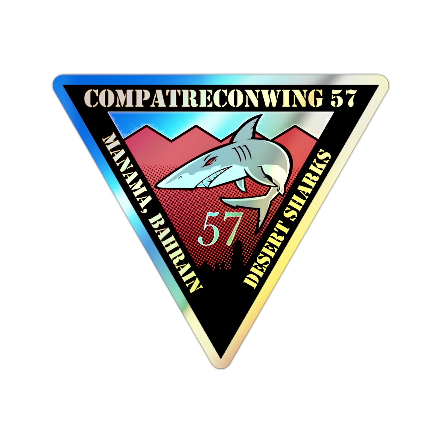 COMPATRECONWING 57 Commander Patrol and Reconnaissance Wing 57 (U.S. Navy) Holographic STICKER Die-Cut Vinyl Decal-2 Inch-The Sticker Space