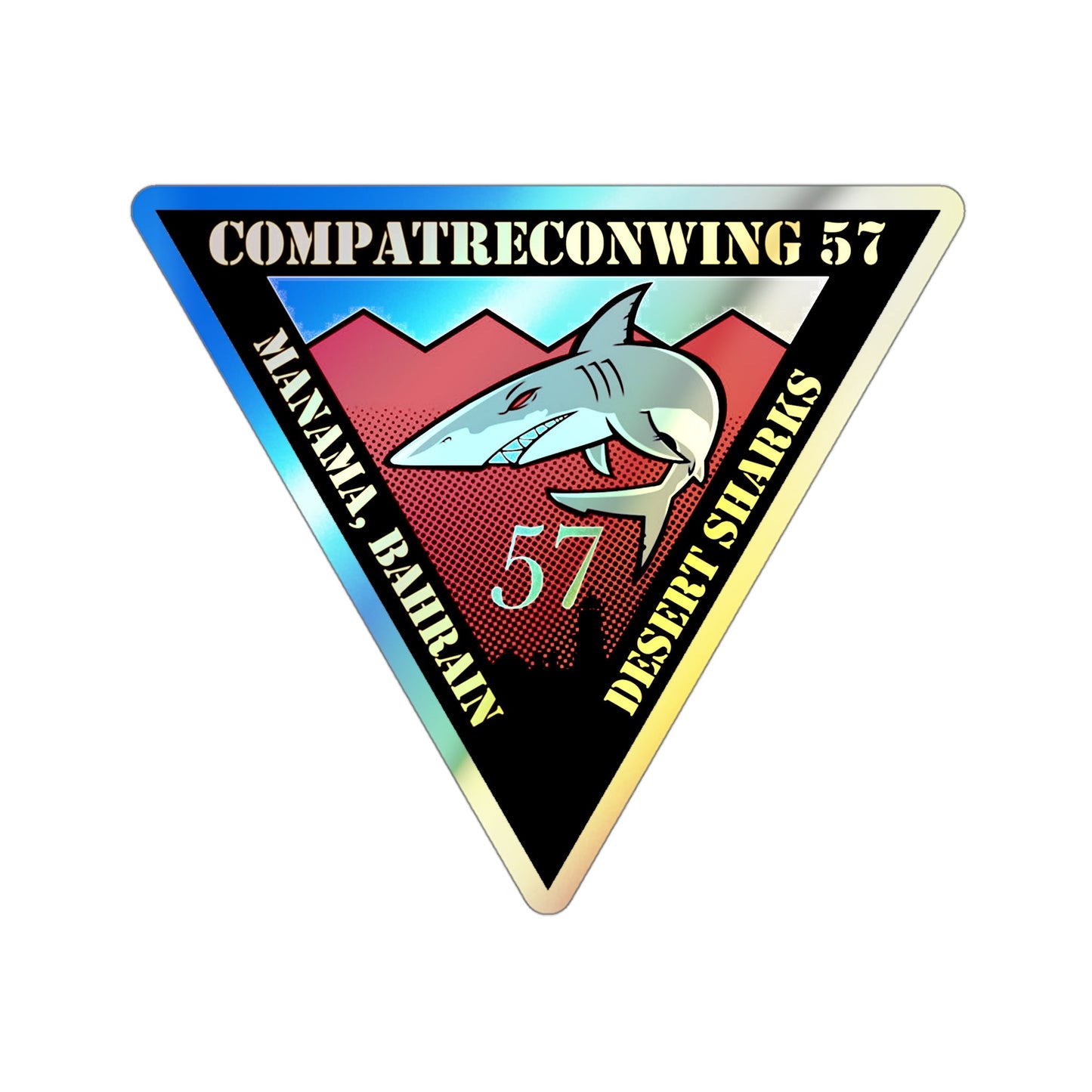 COMPATRECONWING 57 Commander Patrol and Reconnaissance Wing 57 (U.S. Navy) Holographic STICKER Die-Cut Vinyl Decal-4 Inch-The Sticker Space