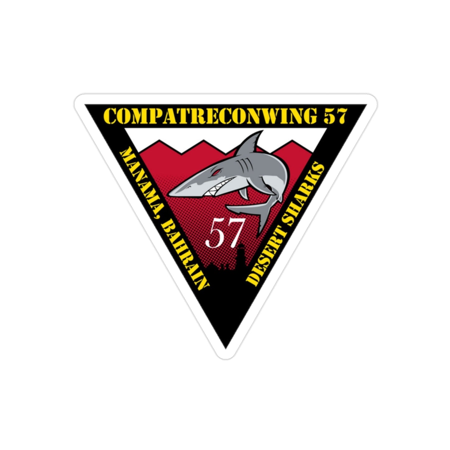 COMPATRECONWING 57 Commander Patrol and Reconnaissance Wing 57 (U.S. Navy) Transparent STICKER Die-Cut Vinyl Decal-2 Inch-The Sticker Space