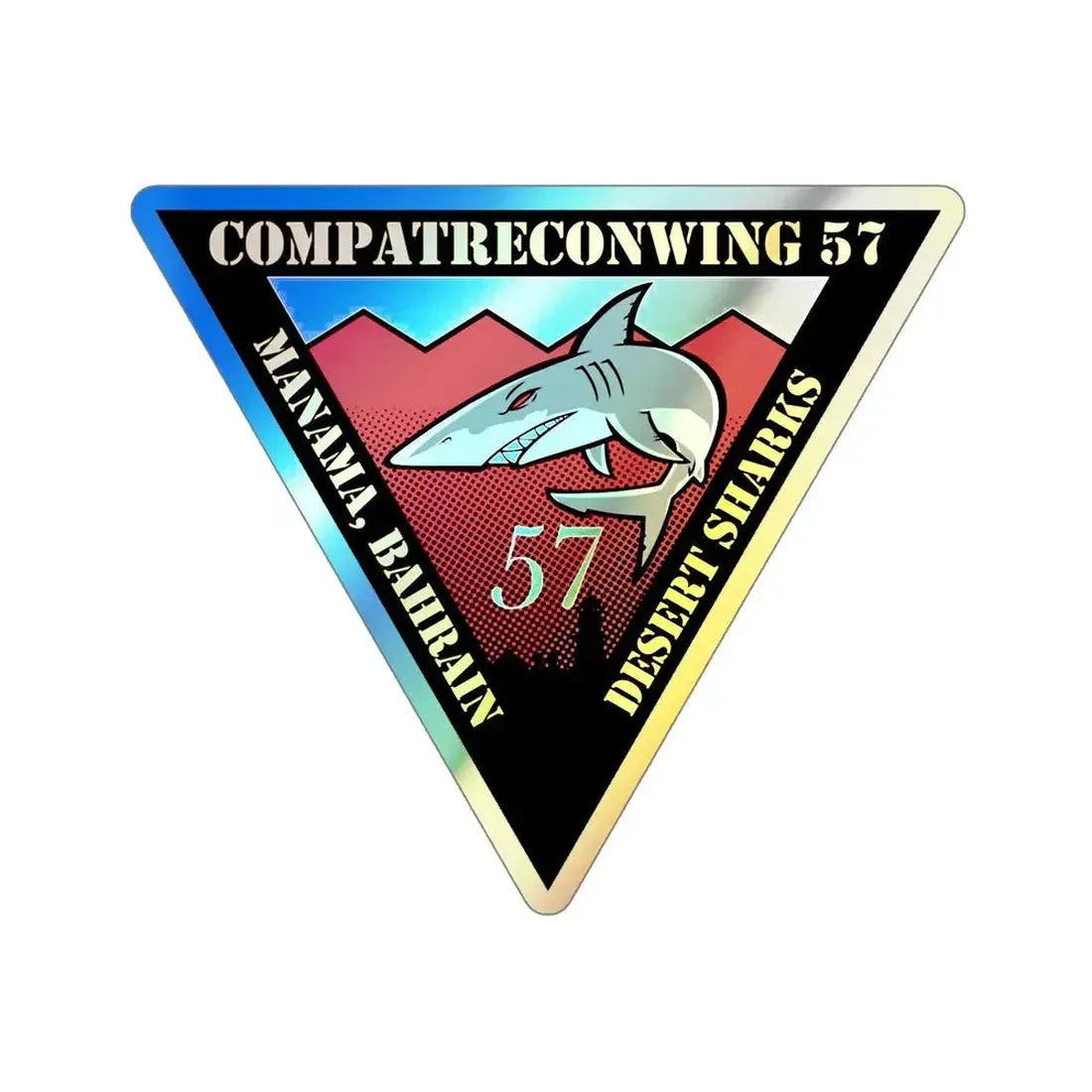 COMPATRECONWING 57 Commander Patrol and Reconnaissance Wing 57 (U.S. Navy) Holographic STICKER Die-Cut Vinyl Decal 5 Inch Holographic - The Sticker Space