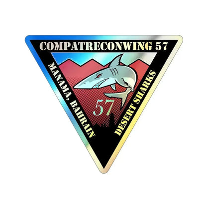 COMPATRECONWING 57 Commander Patrol and Reconnaissance Wing 57 (U.S. Navy) Holographic STICKER Die-Cut Vinyl Decal 5 Inch Holographic - The Sticker Space