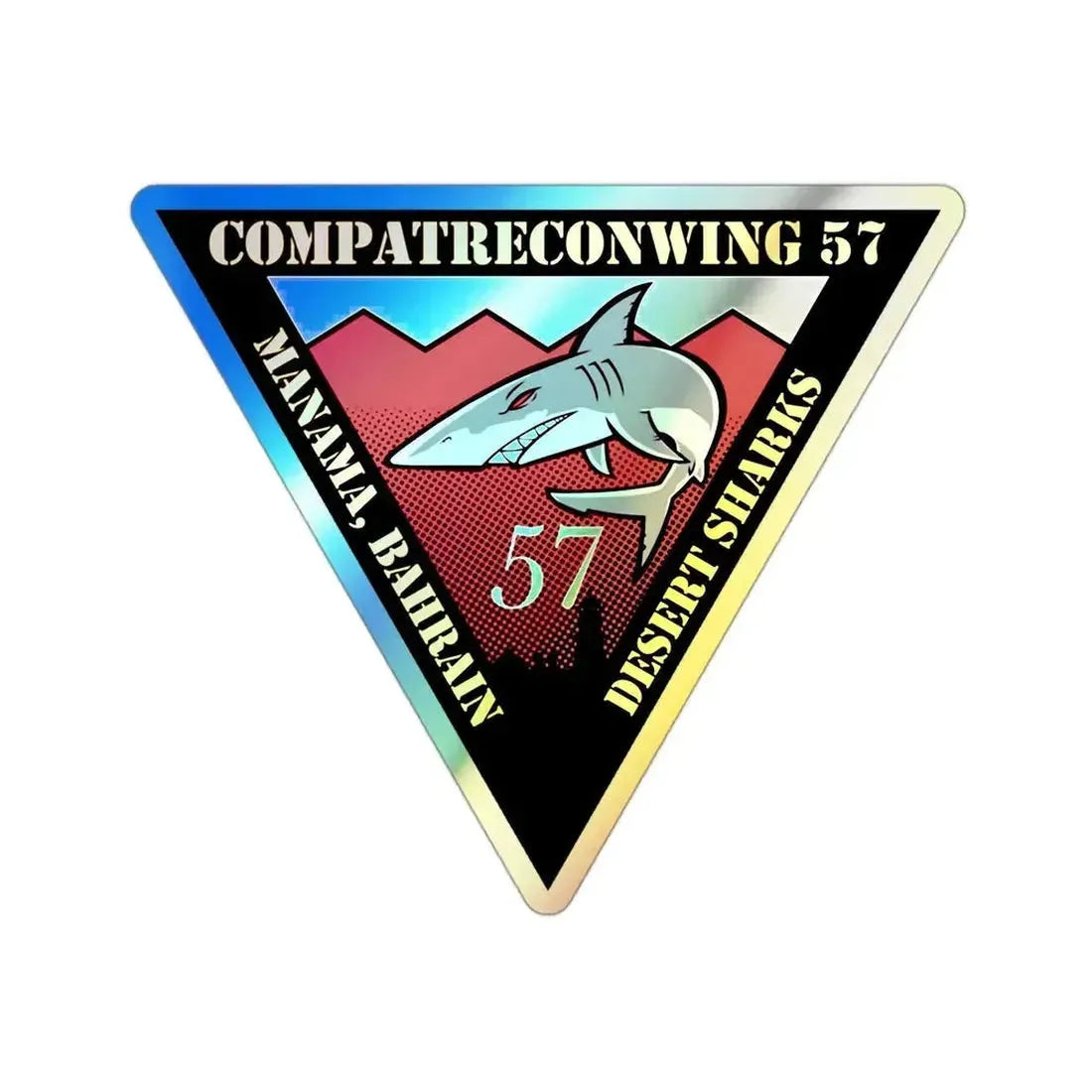 COMPATRECONWING 57 Commander Patrol and Reconnaissance Wing 57 (U.S. Navy) Holographic STICKER Die-Cut Vinyl Decal - The Sticker Space