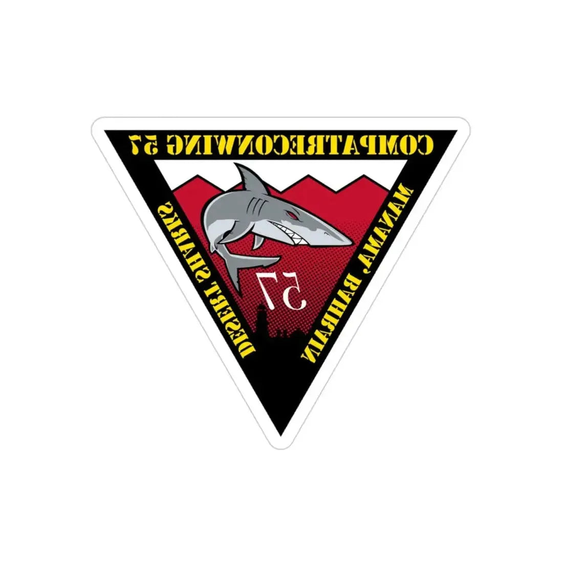 COMPATRECONWING 57 Commander Patrol and Reconnaissance Wing 57 (U.S. Navy) REVERSE PRINT Transparent Die-Cut STICKER 3 Inch Die-Cut Transparent - The Sticker Space