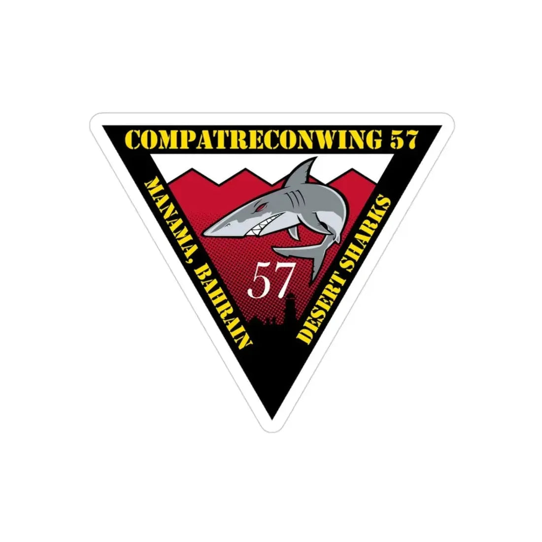 COMPATRECONWING 57 Commander Patrol and Reconnaissance Wing 57 (U.S. Navy) Transparent STICKER Die-Cut Vinyl Decal 3 Inch Transparent - The Sticker Space