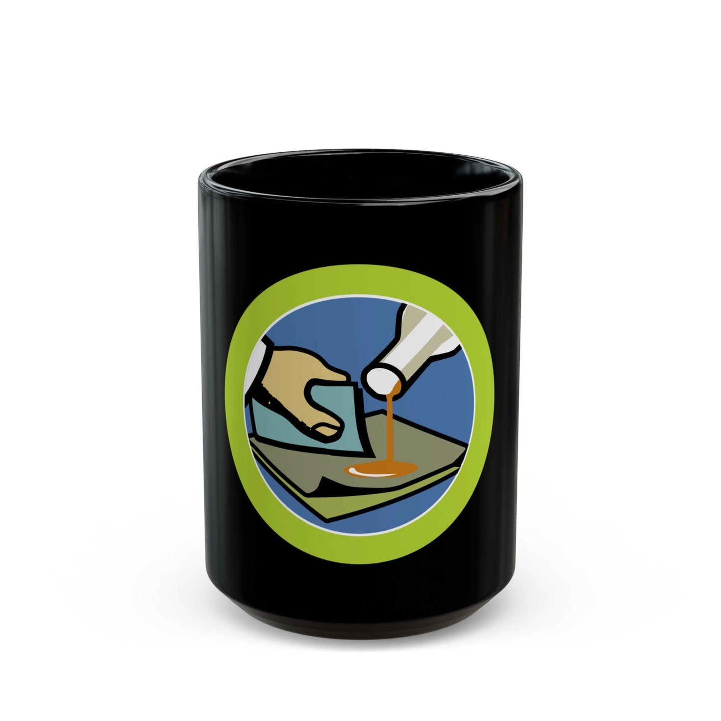 Composite Materials (Boy Scout Merit Badge) Black Coffee Mug-15oz-The Sticker Space