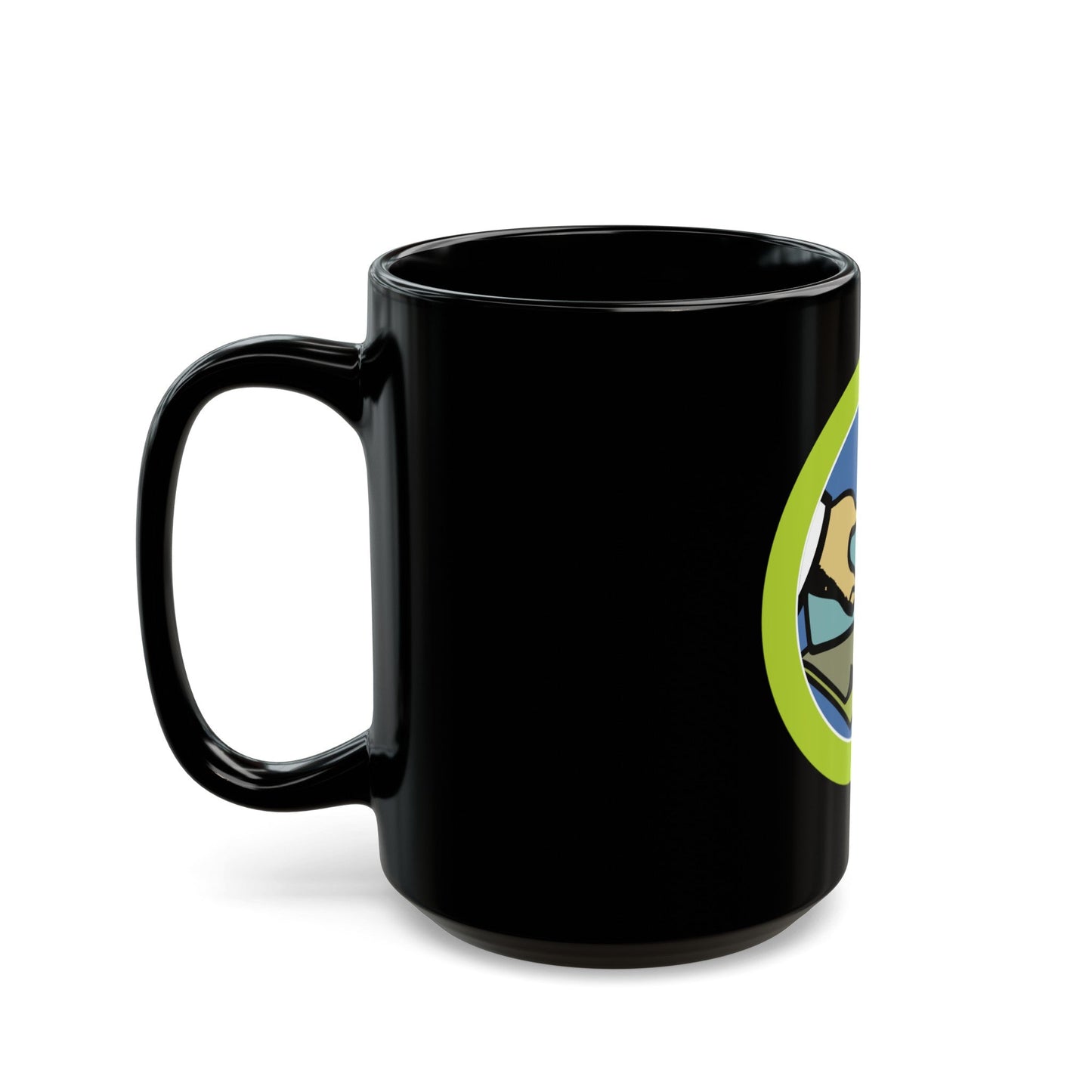 Composite Materials (Boy Scout Merit Badge) Black Coffee Mug-The Sticker Space