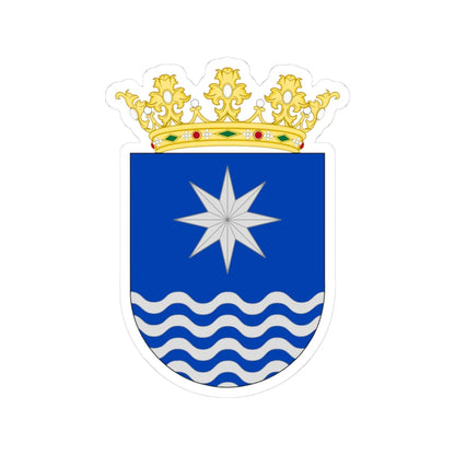 Compostela Old Shield (Costa Rica) (Coat of Arms) STICKER Vinyl Kiss-Cut Decal 3 Inch White - The Sticker Space