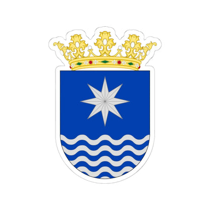 Compostela Old Shield (Costa Rica) (Coat of Arms) STICKER Vinyl Kiss-Cut Decal 6 Inch White - The Sticker Space