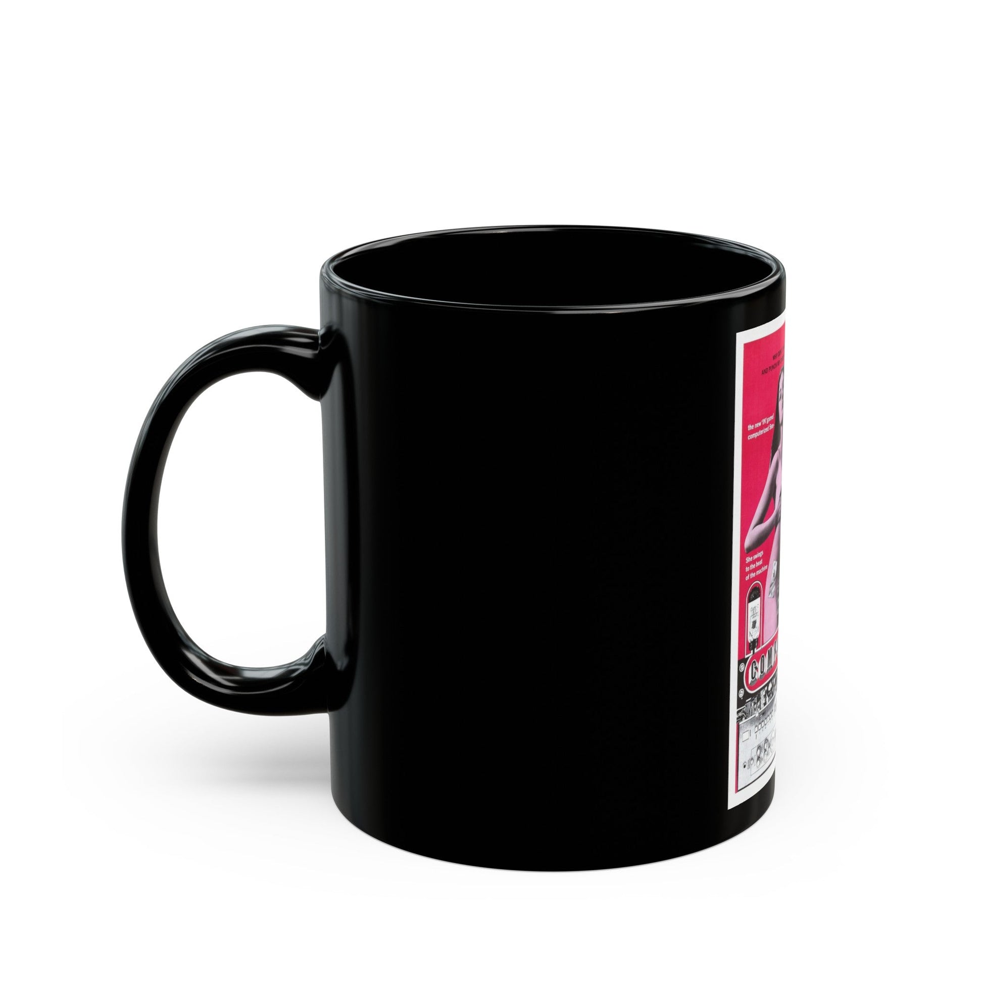 COMPUTER GAME 1973 Movie Poster - Black Coffee Mug-The Sticker Space