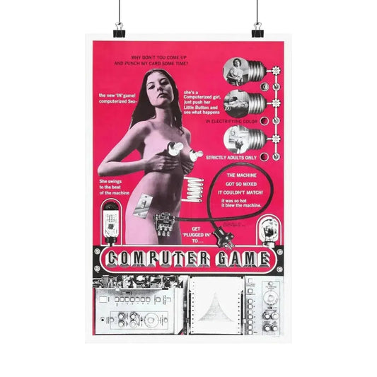 COMPUTER GAME 1973 - Paper Movie Poster 12″ x 18″ Matte - The Sticker Space