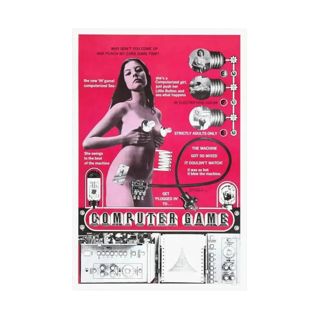 COMPUTER GAME 1973 - Paper Movie Poster - The Sticker Space