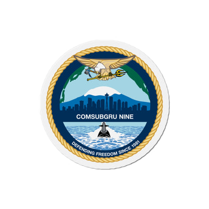 COMSUBGRU 9 Commander Submarine Group 9 (U.S. Navy) Die-Cut Magnet-3" x 3"-The Sticker Space