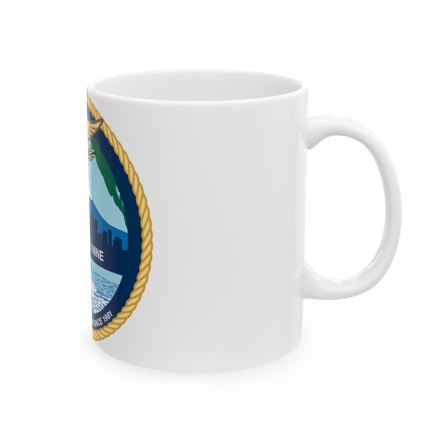 COMSUBGRU 9 Commander Submarine Group 9 (U.S. Navy) White Coffee Mug-The Sticker Space