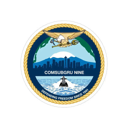 COMSUBGRU 9 Commander Submarine Group 9 (U.S. Navy) Transparent STICKER Die-Cut Vinyl Decal - The Sticker Space