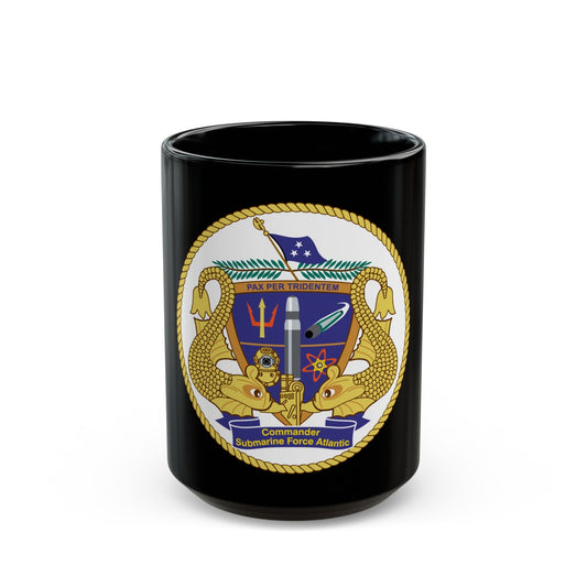 COMSUBLANT Atlantic Crest Commander Submarine Force Atlantic (U.S. Navy) Black Coffee Mug-15oz-The Sticker Space