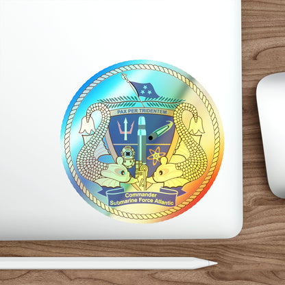 COMSUBLANT Atlantic Crest Commander Submarine Force Atlantic (U.S. Navy) Holographic STICKER Die-Cut Vinyl Decal-The Sticker Space