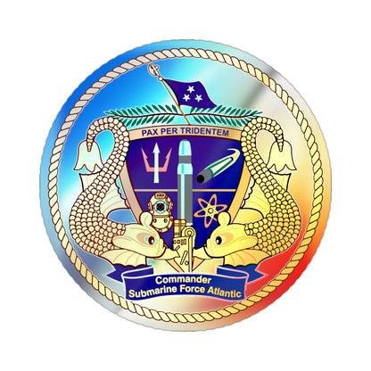 COMSUBLANT Atlantic Crest Commander Submarine Force Atlantic (U.S. Navy) Holographic STICKER Die-Cut Vinyl Decal-2 Inch-The Sticker Space