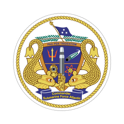 COMSUBLANT Atlantic Crest Commander Submarine Force Atlantic (U.S. Navy) STICKER Vinyl Die-Cut Decal-6 Inch-The Sticker Space