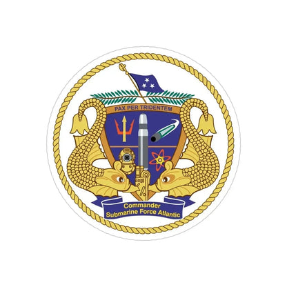 COMSUBLANT Atlantic Crest Commander Submarine Force Atlantic (U.S. Navy) Transparent STICKER Die-Cut Vinyl Decal - The Sticker Space