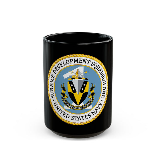 COMSURFDEVRON (U.S. Navy) Black Coffee Mug-15oz-The Sticker Space