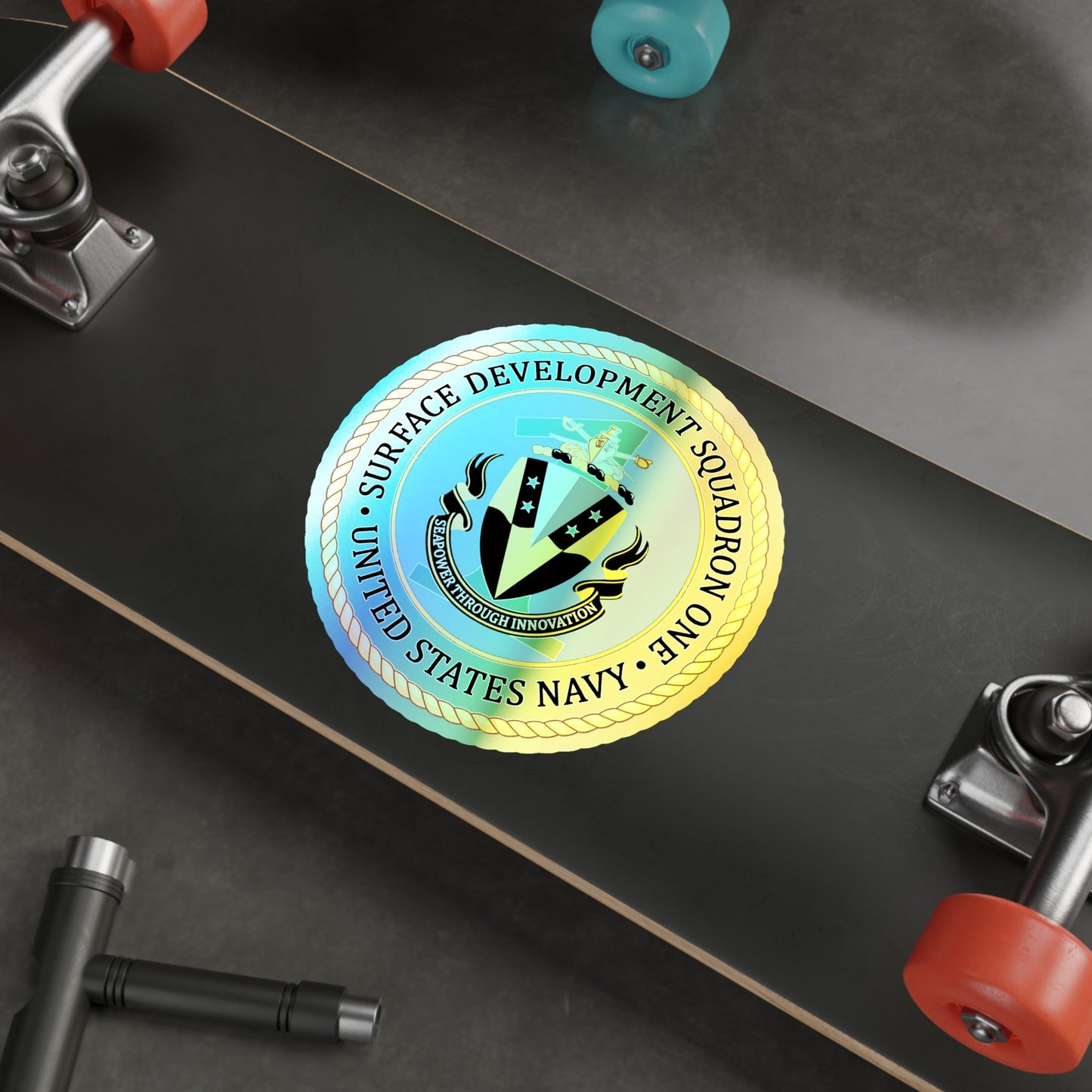 COMSURFDEVRON (U.S. Navy) Holographic STICKER Die-Cut Vinyl Decal-The Sticker Space