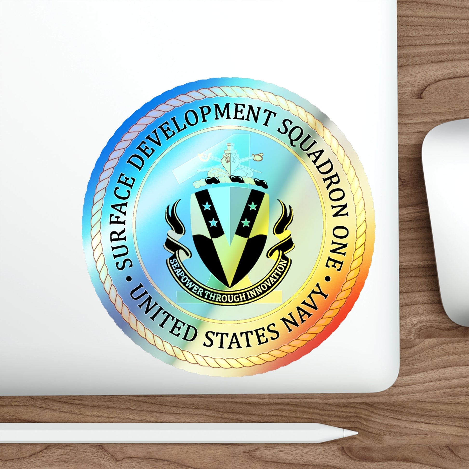 COMSURFDEVRON (U.S. Navy) Holographic STICKER Die-Cut Vinyl Decal-The Sticker Space