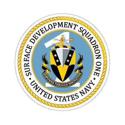 COMSURFDEVRON (U.S. Navy) STICKER Vinyl Kiss-Cut Decal 3 Inch White - The Sticker Space