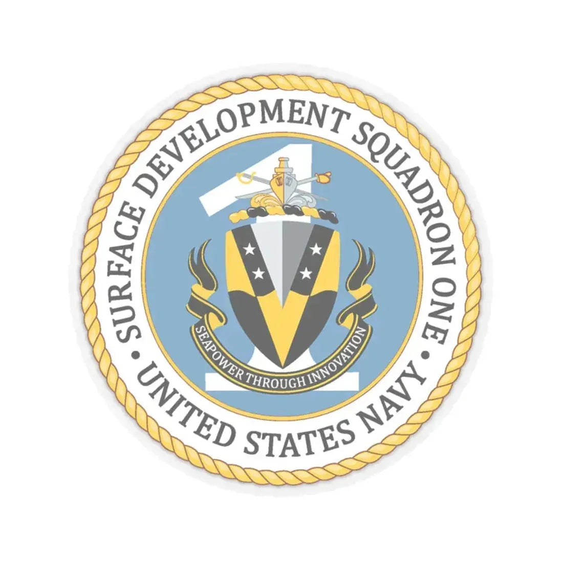 COMSURFDEVRON (U.S. Navy) STICKER Vinyl Kiss-Cut Decal 4 Inch Transparent - The Sticker Space