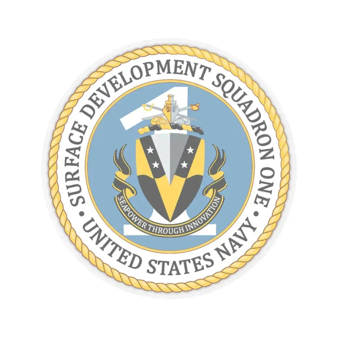 COMSURFDEVRON (U.S. Navy) STICKER Vinyl Kiss-Cut Decal 6 Inch Transparent - The Sticker Space