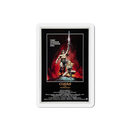 Conan the Barbarian 1982 Movie Poster Die-Cut Magnet-2" x 2"-The Sticker Space